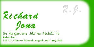 richard jona business card